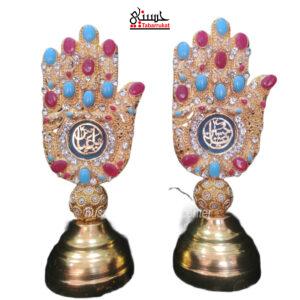 Ya Hussain a.s & Ya Abbas a.s Stand Alam Set Size 9 Inch